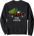 Red Truck with Christmas Tree