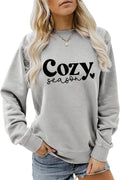 Cozy Season Sweatshirt, Get Cozy and Comfy Sweater for Women Casual Crewneck Pullovers Tops Funny Fall Winter Shirts