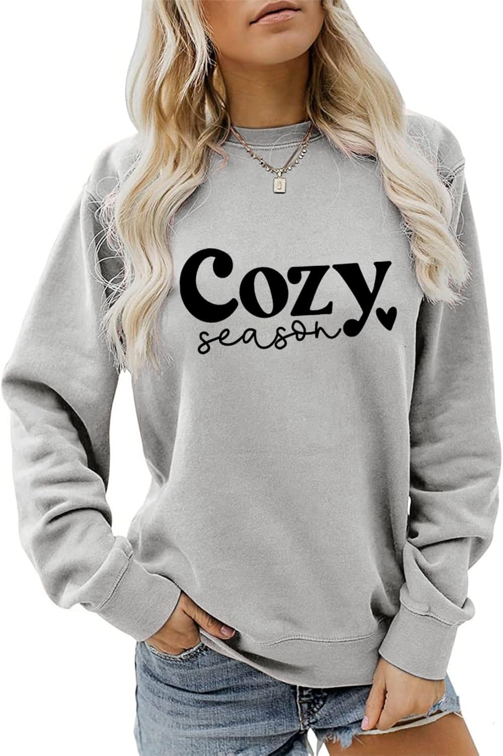 Cozy Season Sweatshirt, Get Cozy and Comfy Sweater for Women Casual Crewneck Pullovers Tops Funny Fall Winter Shirts