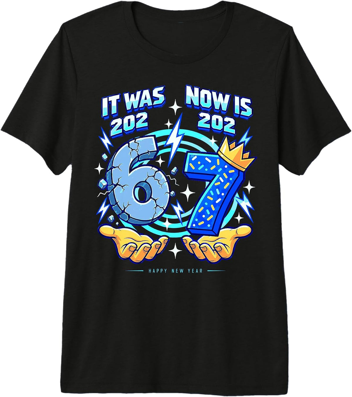 Happy New Year 2027 67 Six Seven Countdown Crown Premium Tri-Blend T-Shirt
