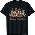 Howdy Christmas Xmas Tree Cowboy Western Coquette Bow Pajama T-Shirt