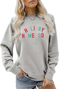 Holiday Homebody Sweatshirt, Cozy Christmas Vibes Shirt for Women Retro Crewneck Winter Sweater Freezing Season Tops