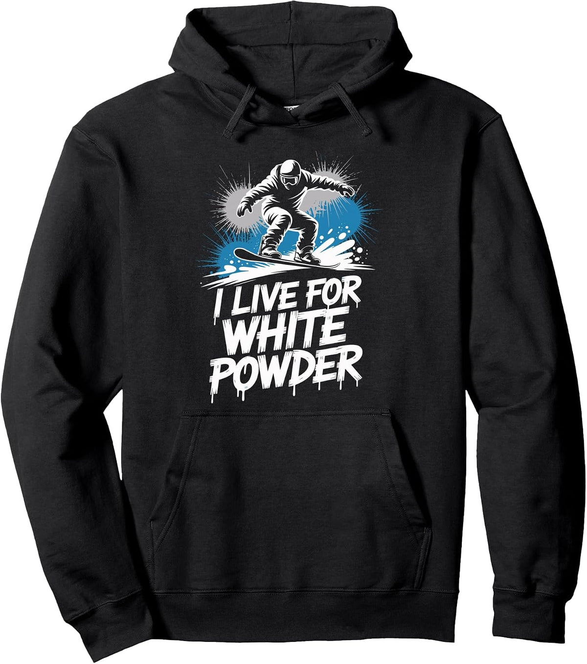Snowboarding Powder Rider Funny Winter Mountain Snowboarder Pullover Hoodie