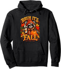 Bruh It’s Fall Raccoon Autumn Season Sweater Weather Harvest Pullover Hoodie