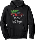 Farm Truck Loaded with Christmas Tree Happy Holidays Pullover Hoodie