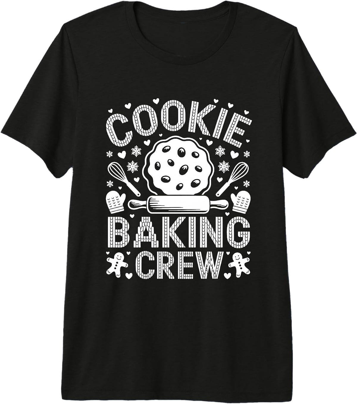 Funny Cookie Baking Crew Christmas Baking Matching Holiday Premium Tri-Blend T-Shirt