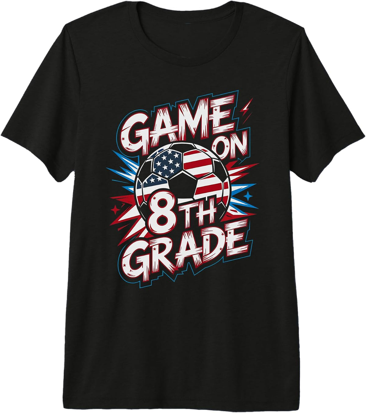 Cute Game ON 8th Grade Soccer Ready Teacher Happy Tiny Premium Tri-Blend T-Shirt