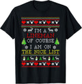 Lineman I'm On The Nice List Ugly Christmas T-Shirt