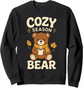 Cozy Season Bear Autumn Coffee Cute Sweatshirt