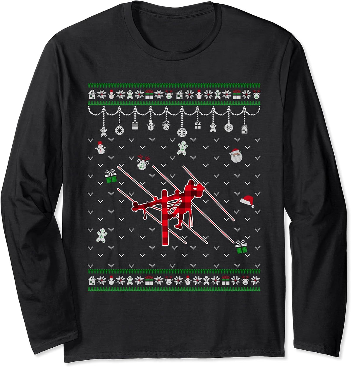 Lineman Ugly Christmas Sweater Party Outfit