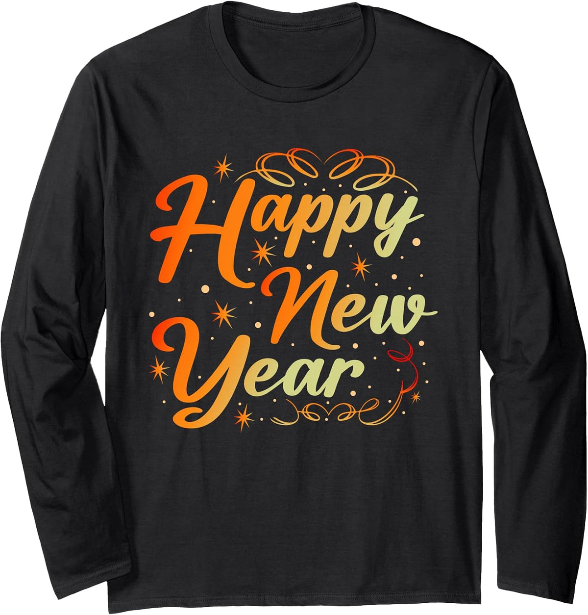 Happy New Year Family Matching Fireworks New Year Party Long Sleeve T-Shirt