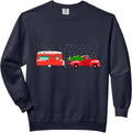 Red Truck Christmas Tree Camper Van Merry Christmas Comfort Colors Adult Sweatshirt