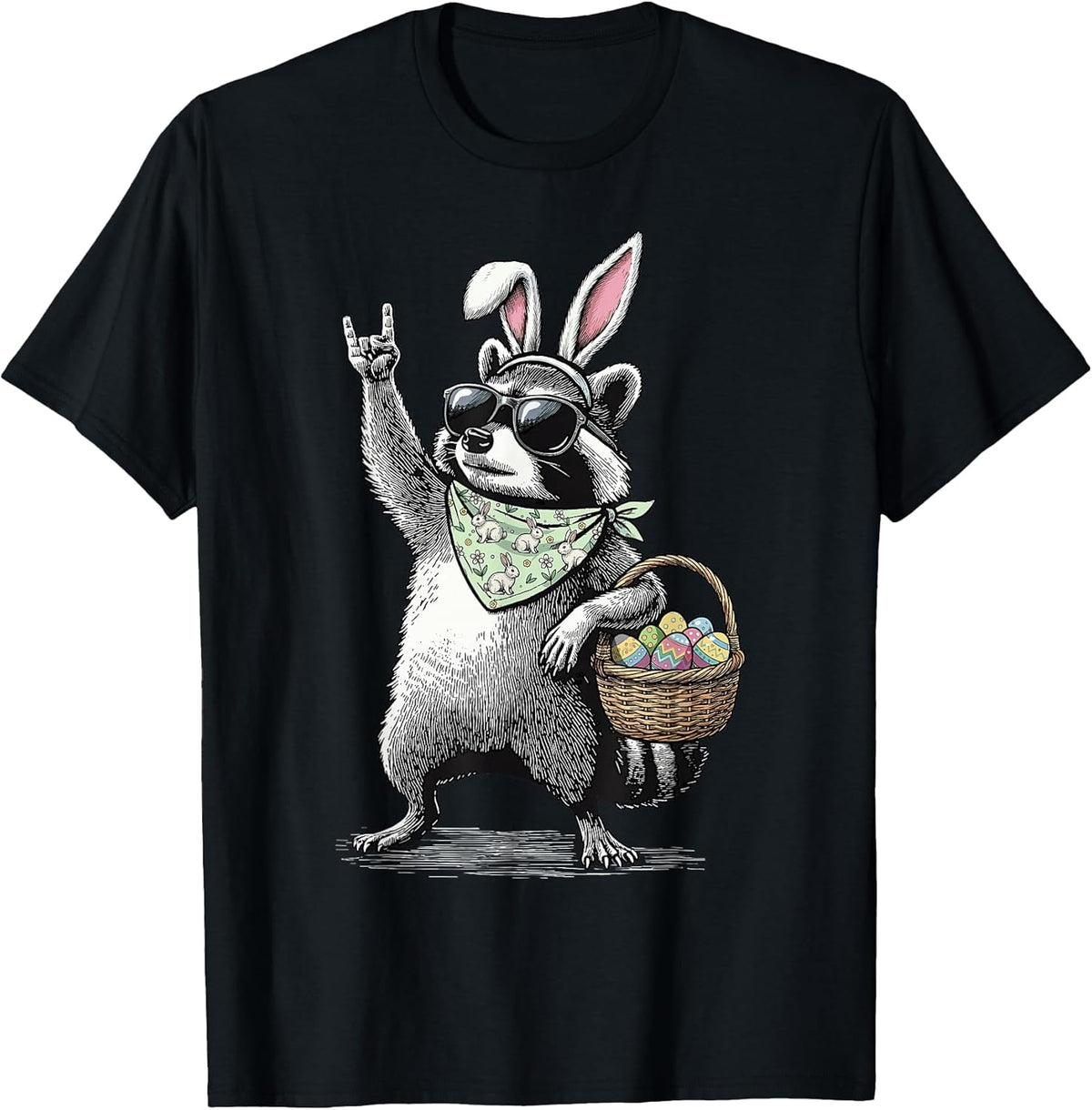 Retro Easter Raccoon Funny Easter Unisex