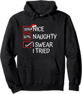 Funny 67 Meme I Swear I Tried Christmas Pullover Hoodie