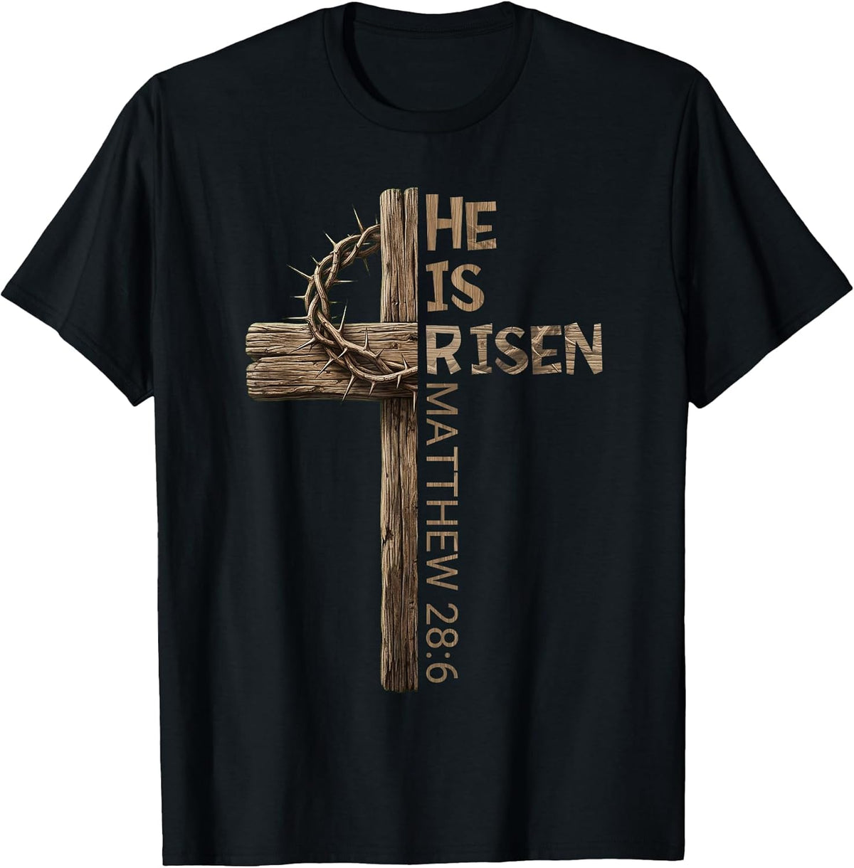 Easter Cross He Is Risen Jesus Christian Men Women Unisex