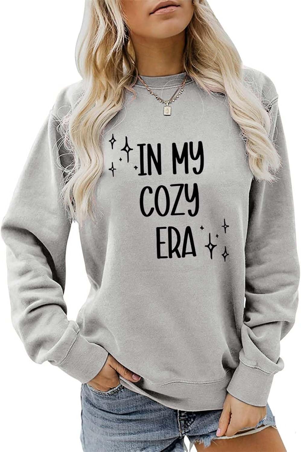 In my Cozy Era Sweatshirt, Get Cozy Season Sweater Women Funny Fall Vibes Shirt Crewneck Autumn Vacation Pullovers