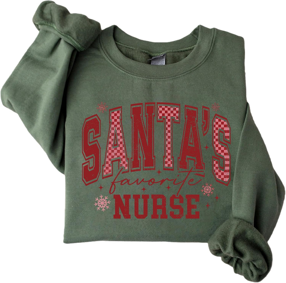 Christmas Santa's Favorite Nurse Sweatshirt,Meryy Christmas Nurse Gifts Shirt For Women Xmas Hoodie