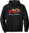 Old Farm Truck Loaded with Christmas Floral and Flowers Pullover Hoodie