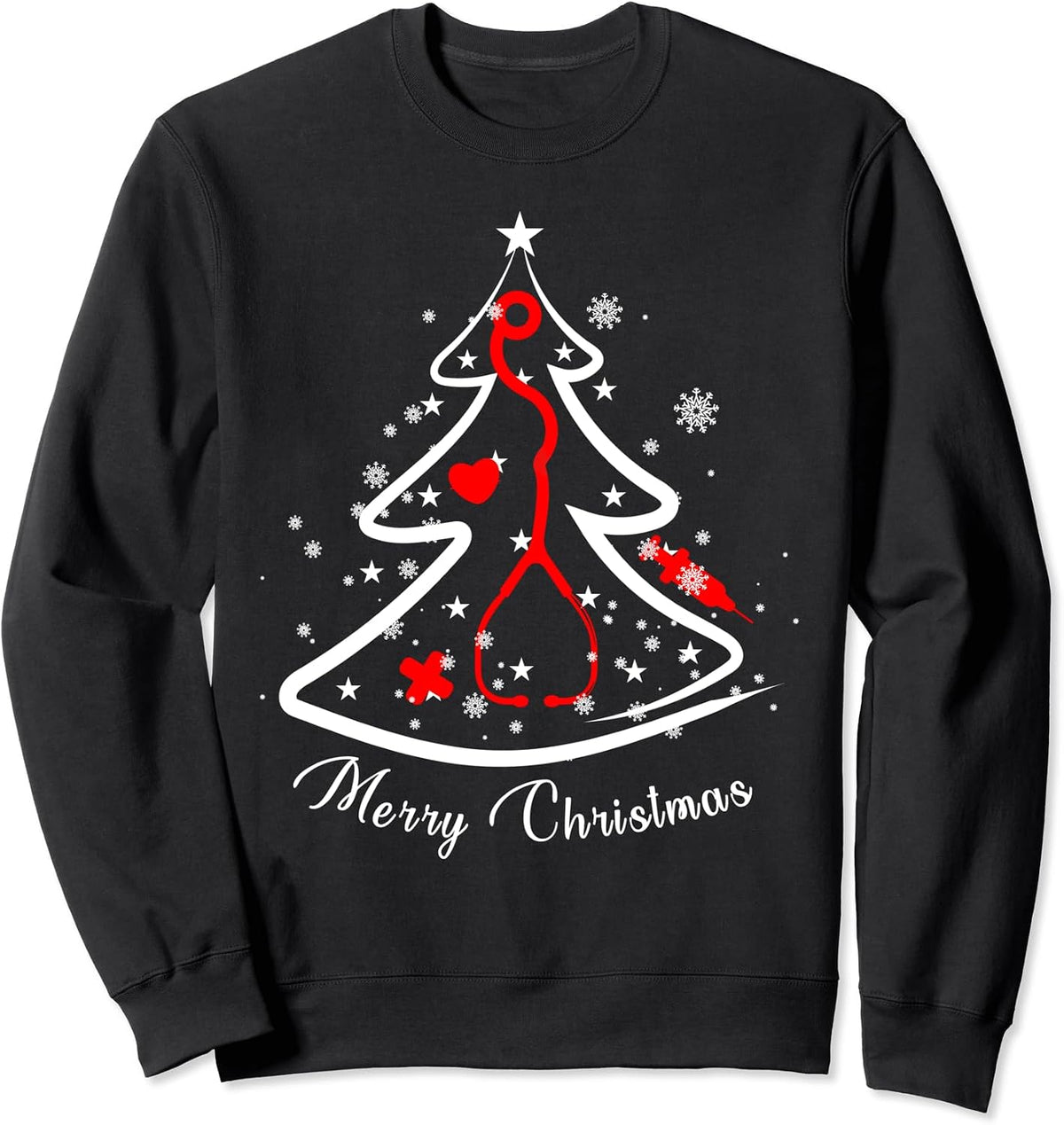 Nurse Christmas Tree Xmas Apparel Tees