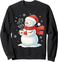 Funny Snowman Coffee Lover Christmas Holiday Cozy Winter Sweatshirt