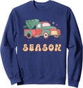 Tis The Season Joyful Christmas Truck Art Sweatshirt
