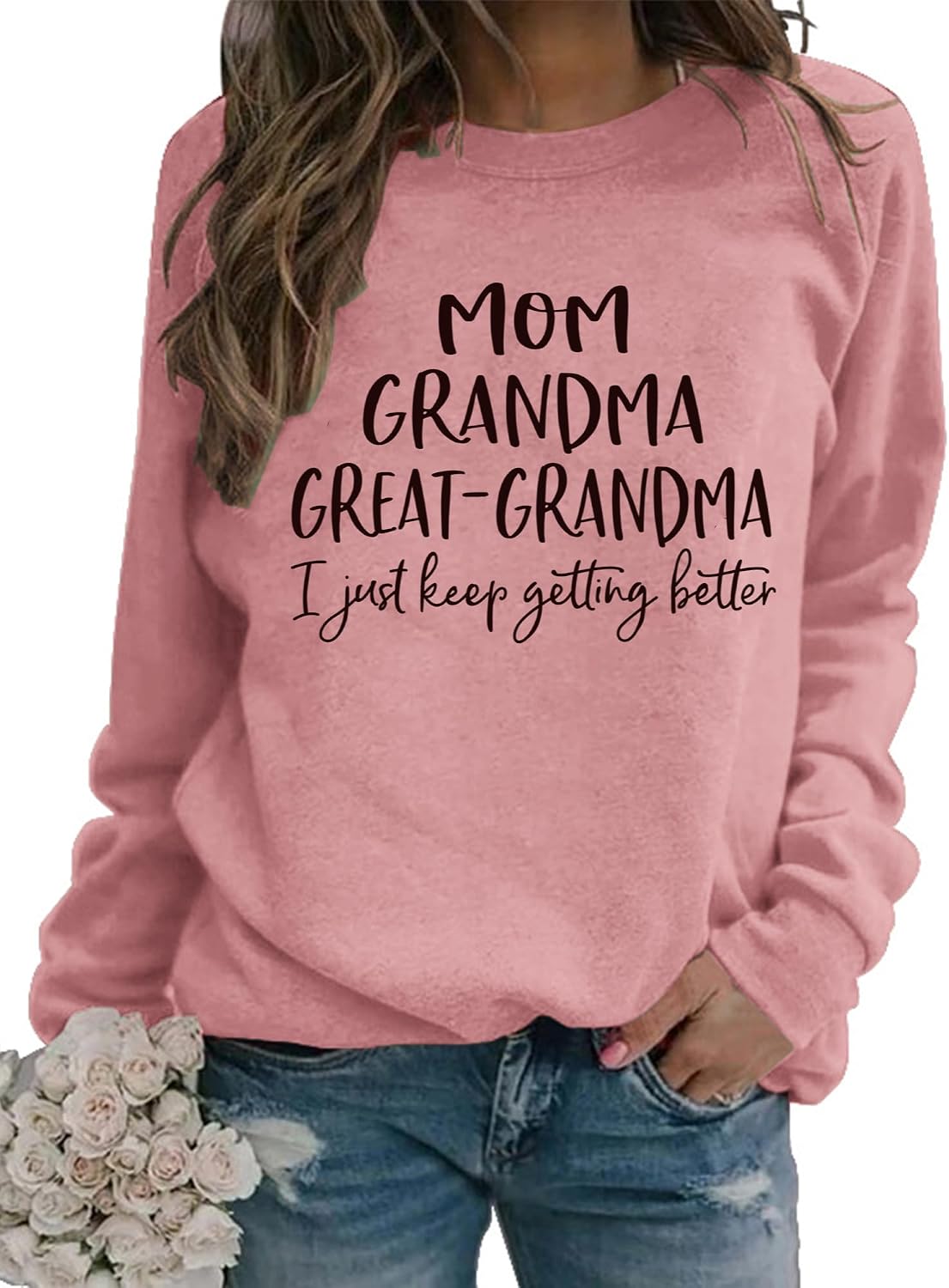 Womens Grandma Sweatshirt Long Sleeve Great Grandma Shirts
