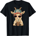 Hot Mess Goat Funny Iced Coffee Lovers Farm Cowgirl Women T-Shirt
