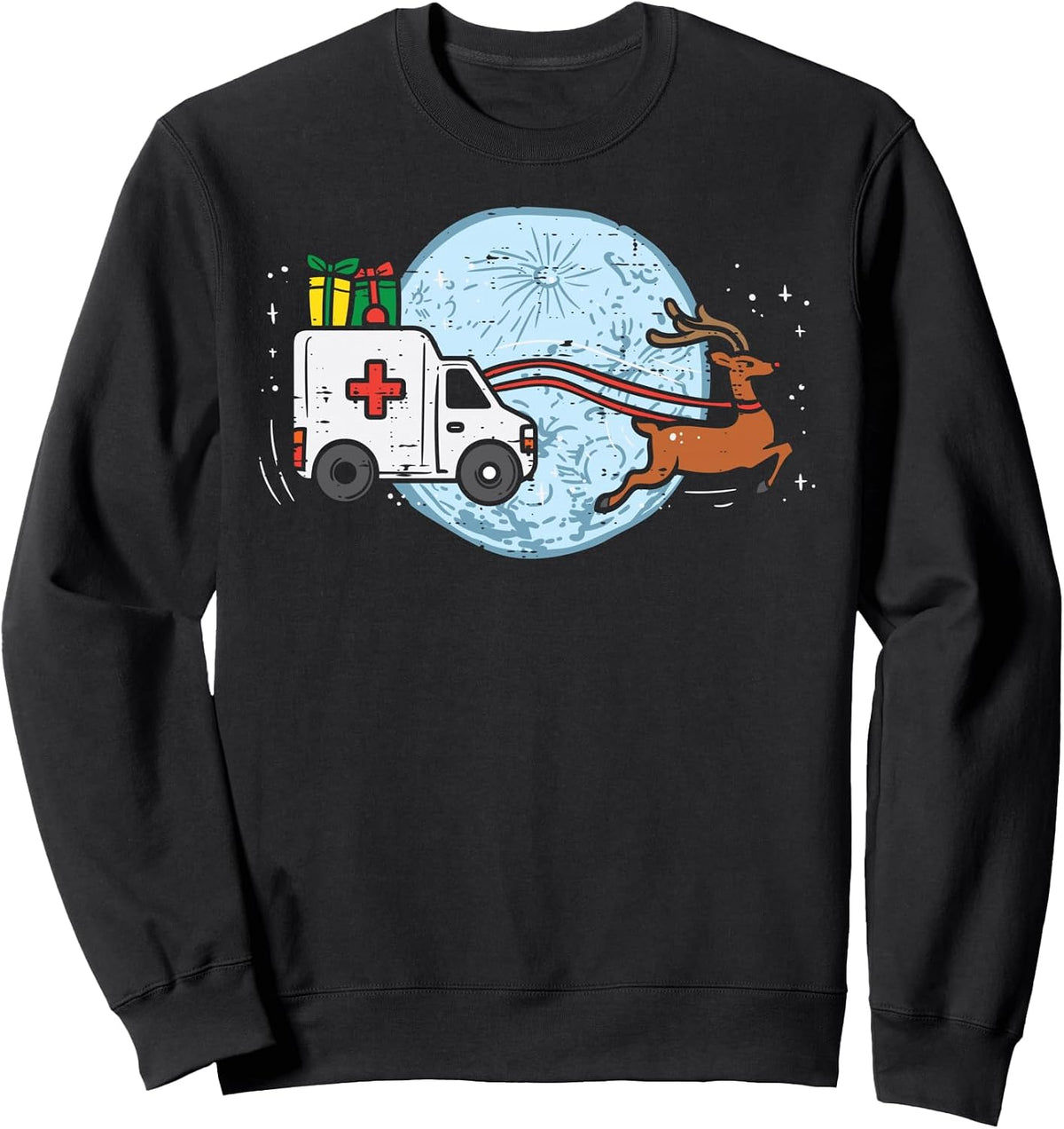 Ambulance Reindeer Nurse Christmas Xmas Medical Sweatshirt