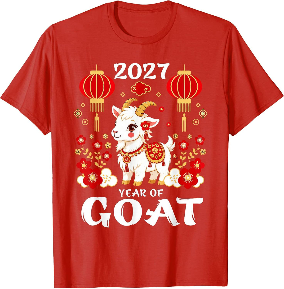 2027 Year of The Goat Chinese New Year Cute Zodiac Goat T-Shirt