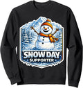 Funny Snow Day Supporter Shool Kids Students Boys Girls Off Sweatshirt