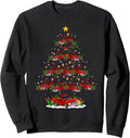 Red Truck Christmas Tree Lights Santa Funny Vehicles Xmas Sweatshirt