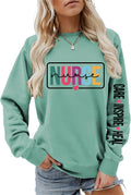 Registered Nurse Sweatshirt Women Nurse Inspire Love Heal Crewneck Top