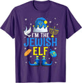 Funny I'm The Jewish Elf Menorah Christmas Happy Hanukkah T-Shirt