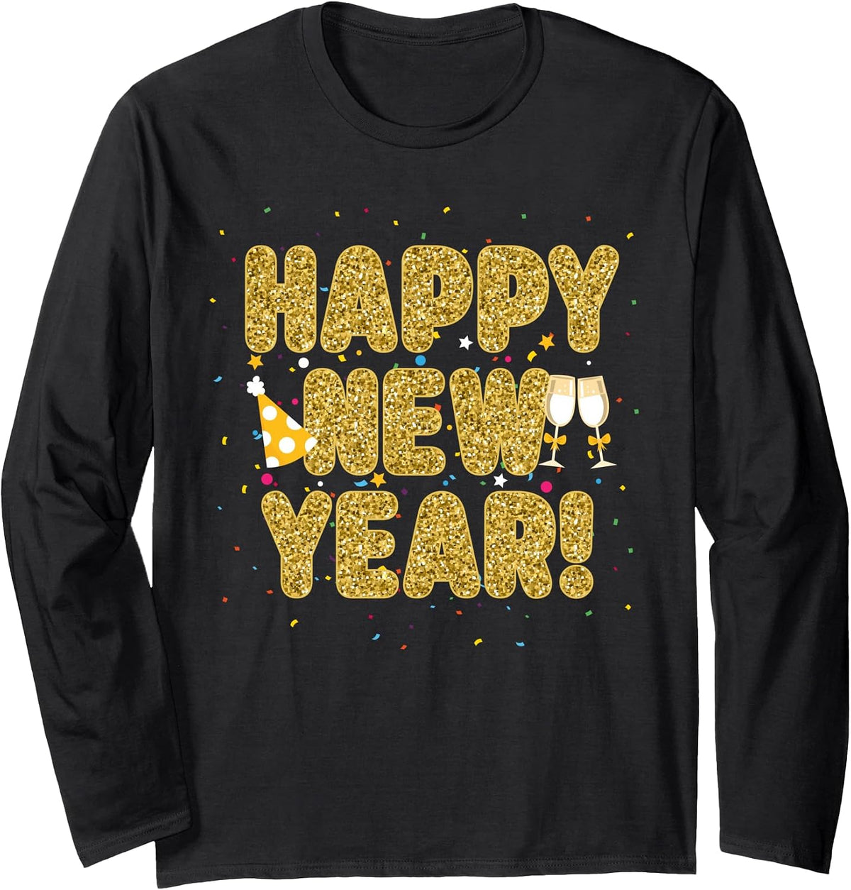 Happy New Year Matching Family Fireworks New Years Eve Party Long Sleeve T-Shirt
