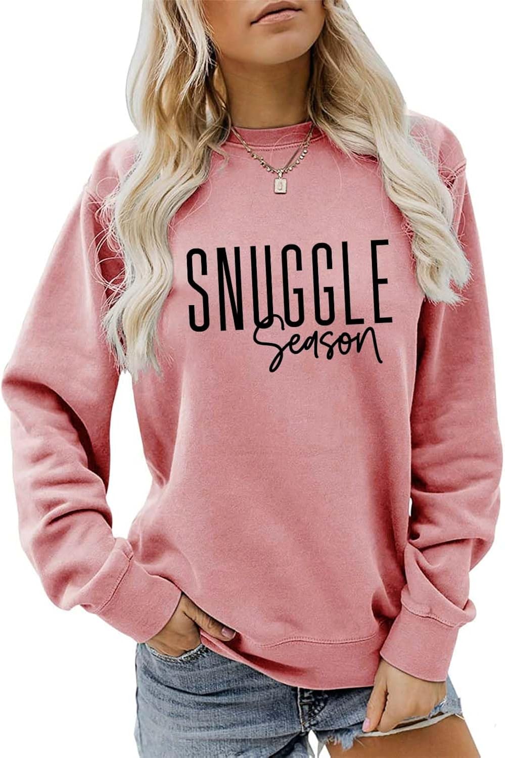 Snuggle Season Sweatshirt Cozy Season Sweater Women Funny Autumn Fall Shirt Comfy Crewneck Sweater Weather Pullovers