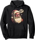 Funny Santa Claus 67 Christmas Meme Gen Alpha Holiday Humor Pullover Hoodie