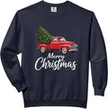 Christmas Truck Merry Christmas Tree Retro Homey Comfort Colors Adult Sweatshirt