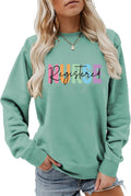 Nurse Sweatshirts for Women Registered Nurse Sweatshirt RN Crewneck Shirts Graphic Long Sleeve Pullover Tops