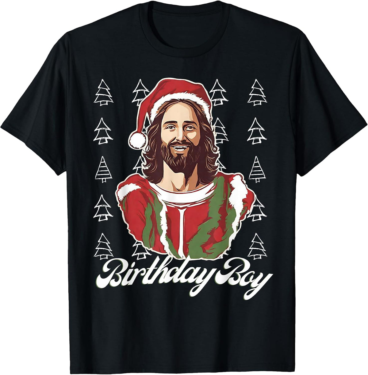 Jesus Birthday Boy Christmas Xmas Holiday Funny Ugly Sweater T-Shirt