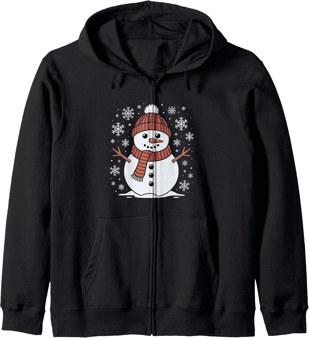 Snowflake Winter Wonderland Graphic Art Zip Hoodie