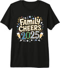 Family Cheers 2025 Festive New Year Party Celebration Premium Tri-blend T-Shirt