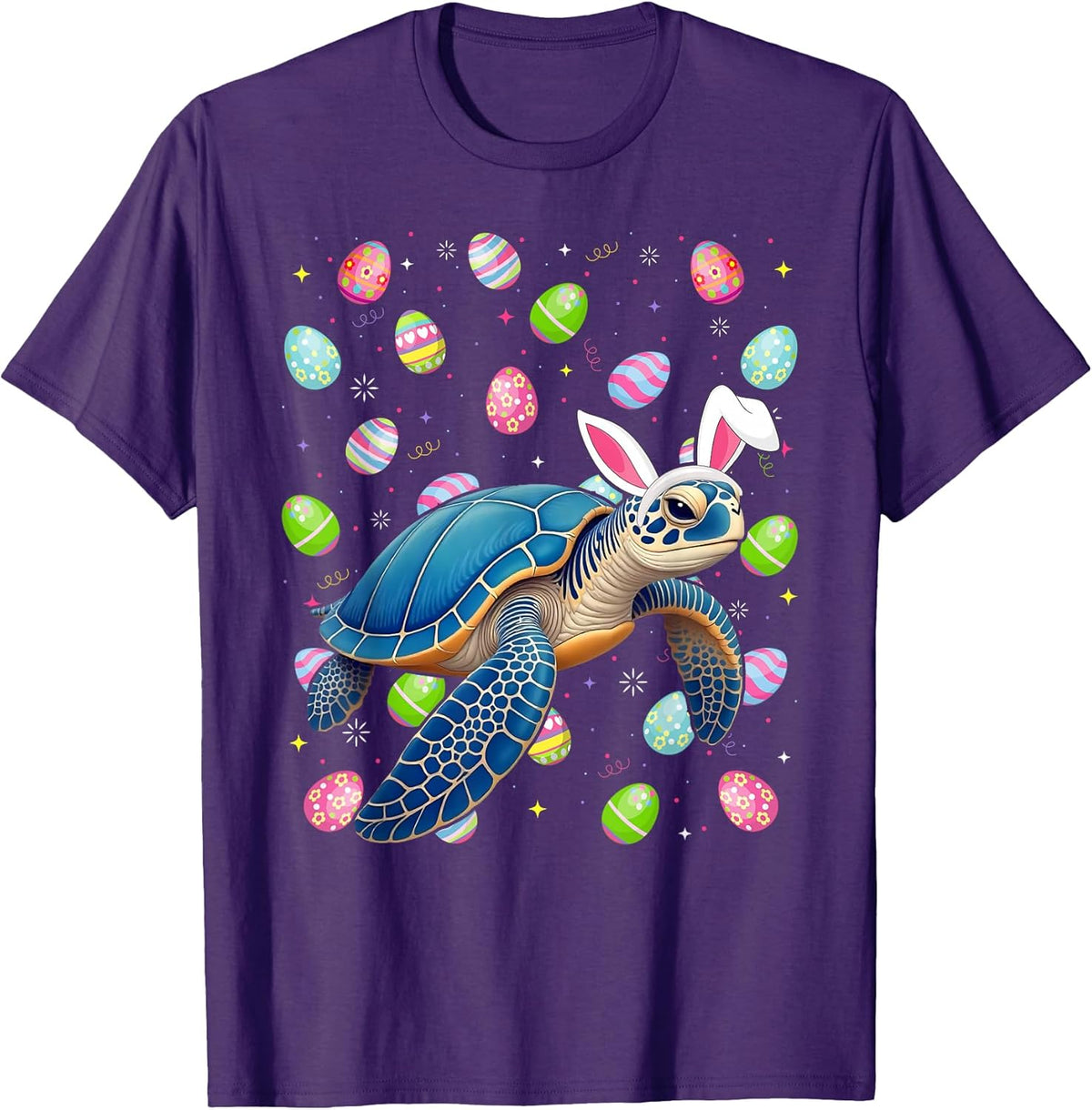 Sea Turtle Happy Easter Egg Hunt Bunny Ear Sea Turtle Easter Unisex