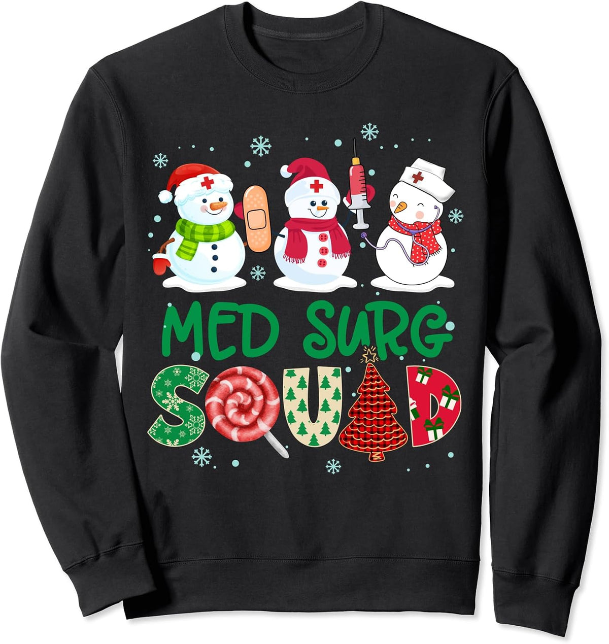 Christmas Snowman Nurse Gifts Funny Xmas Apparel