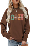 Cozy Season Sweatshirt for Women Funny Graphic Shirts Crew Neck Pullover Long Sleeve Casual Fall Tops