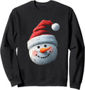 Distressed Style Christmas Snowman Sweatshirt