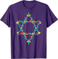 Hanukkah Christmas Lights Star of David Funny Jewish Holiday T-Shirt