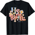 Retro Easter Groovy He is Risen Christian Kids Girl Unisex