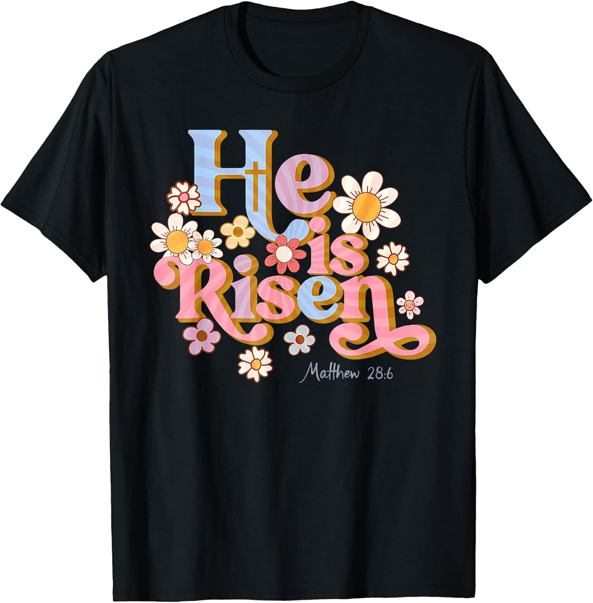 Retro Easter Groovy He is Risen Christian Kids Girl Unisex