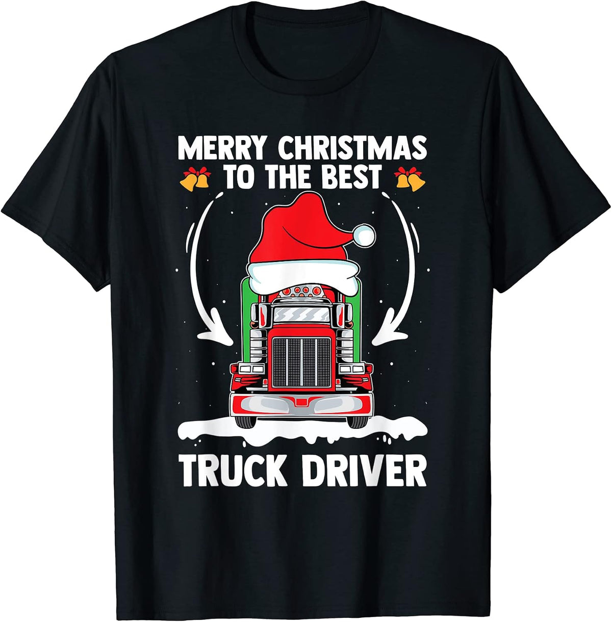 Trucking Lover Ugly Christmas Santa Truck Gift