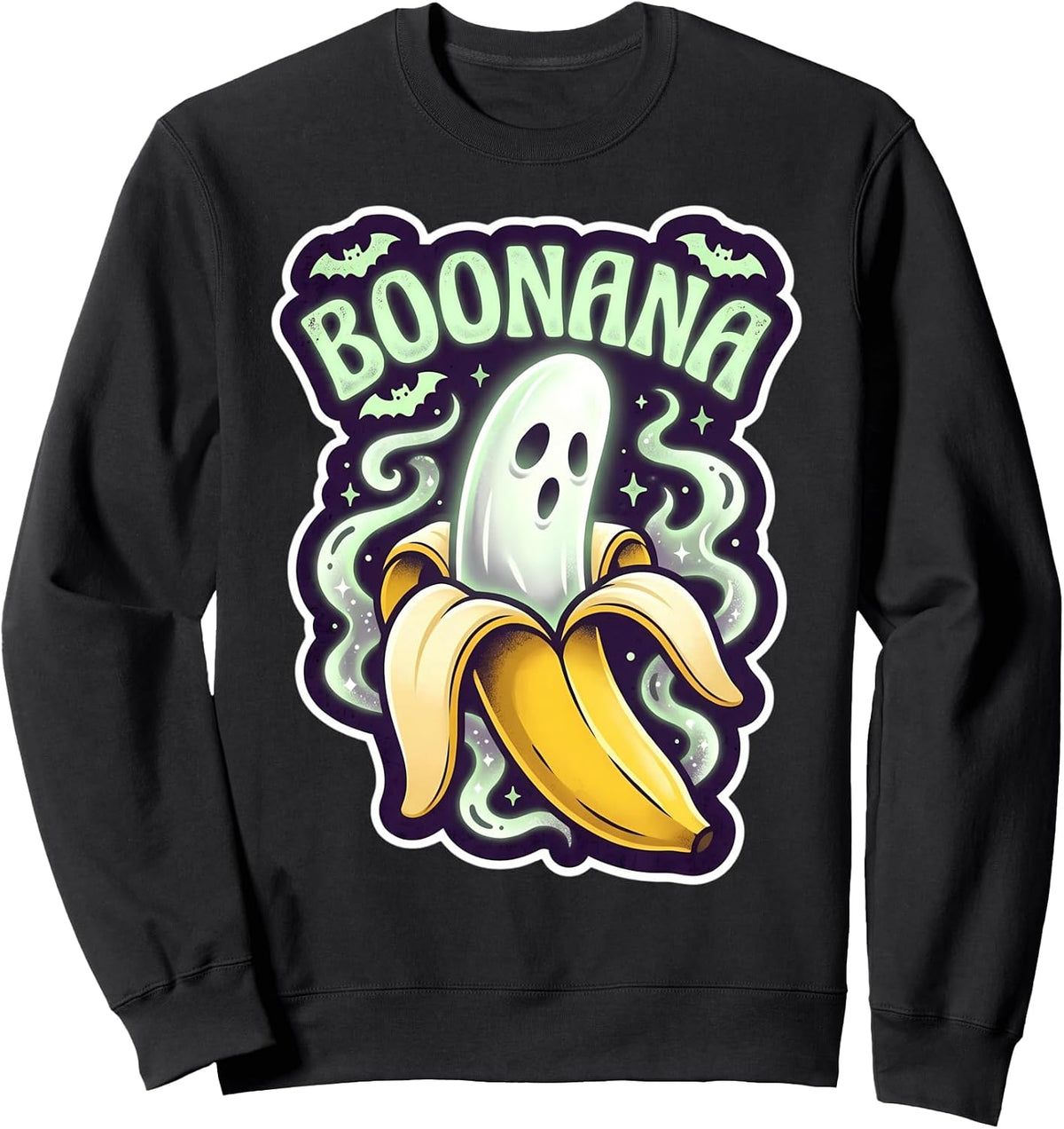 Funny Boonana Cute Ghost Banana Costume Spooky Pun Joke Sweatshirt